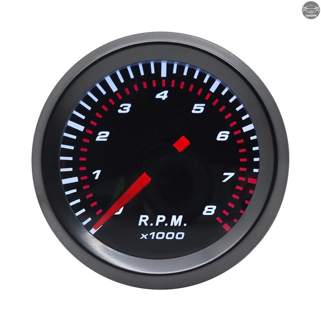 Tachometer for Car 8000 RPM Gauge Tachometer 55mm Diameter for 1 to 8 ...