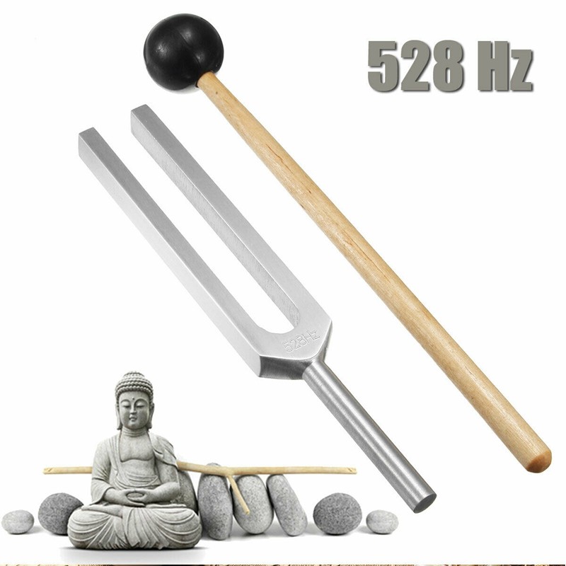 GG+Tuning Fork 528C 528HZ Tuner with Mallet Set for DNA Repair Healing ...