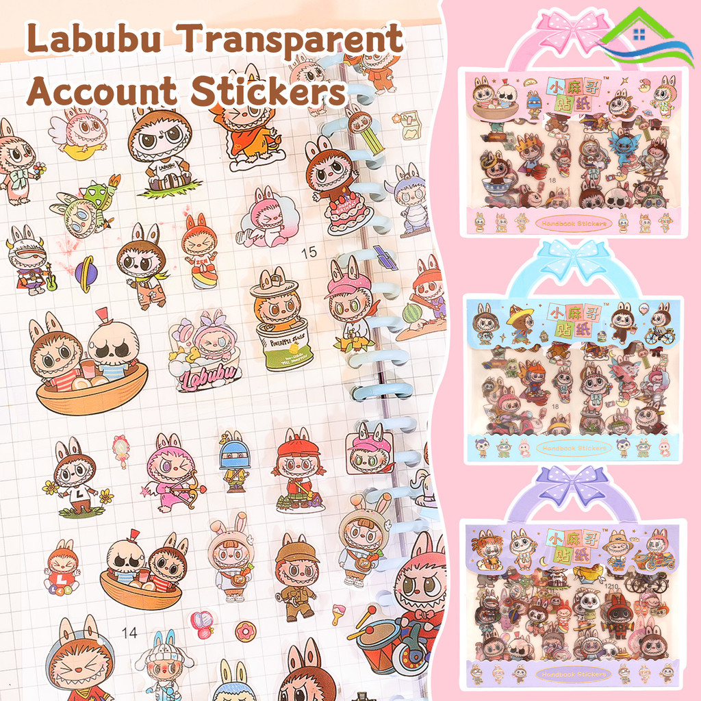 Cartoon Student Children DIY Gift Stickers - Transparent Waterproof ...