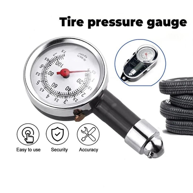 Portable Accurate Motor Car Tyre Tire Air Pressure Dial Meter Tester ...