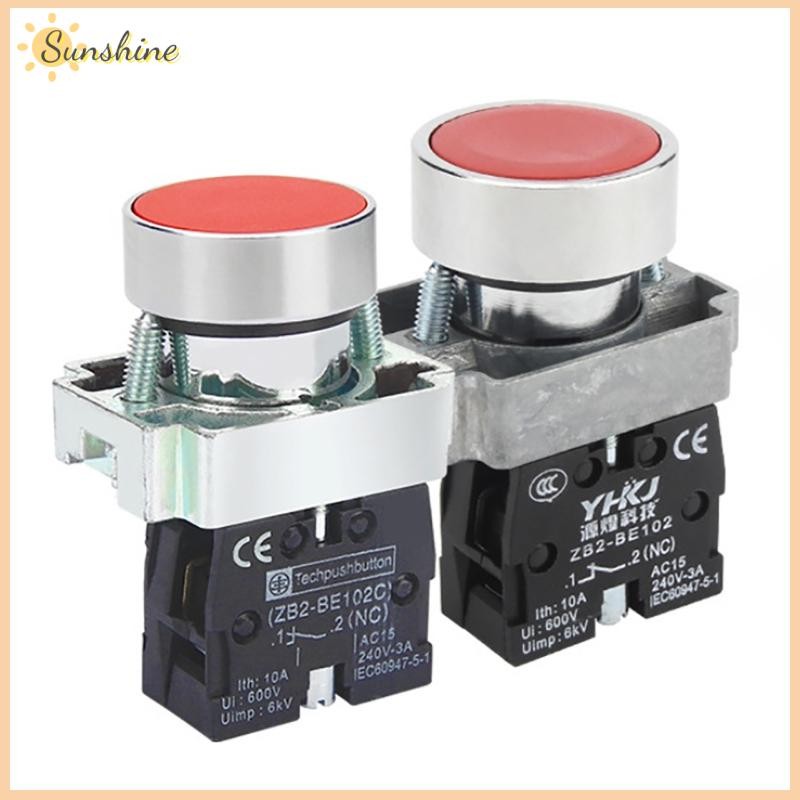 Sunshine> Button Switch Self Resetting Flat Head Emergency Stop 22mm ...