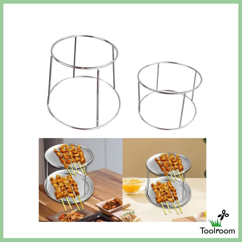 [ 2 Tier Seafood Tray Rack Food Serving Riser Display Riser Stand Wire ...