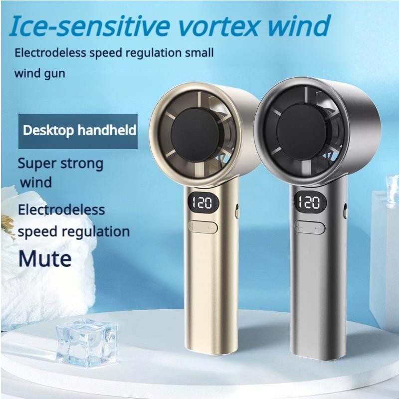 2024 New Handheld Small Fan Powerful 120speed Stepless Variable Speed ...