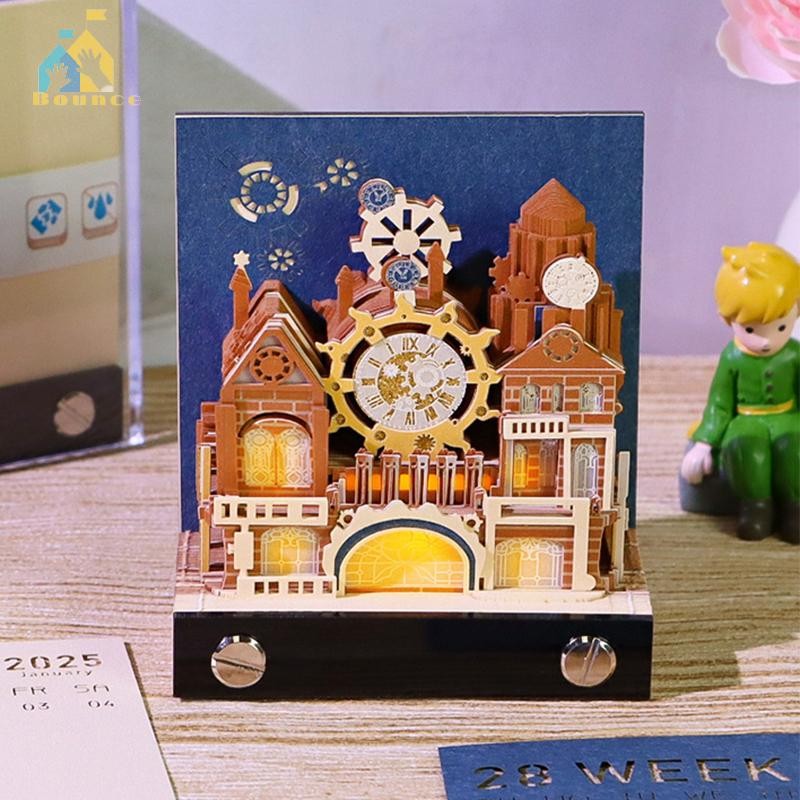 Bounce Desk Calendar With LED Lights 2025 Calendar Memo Pad Creative ...
