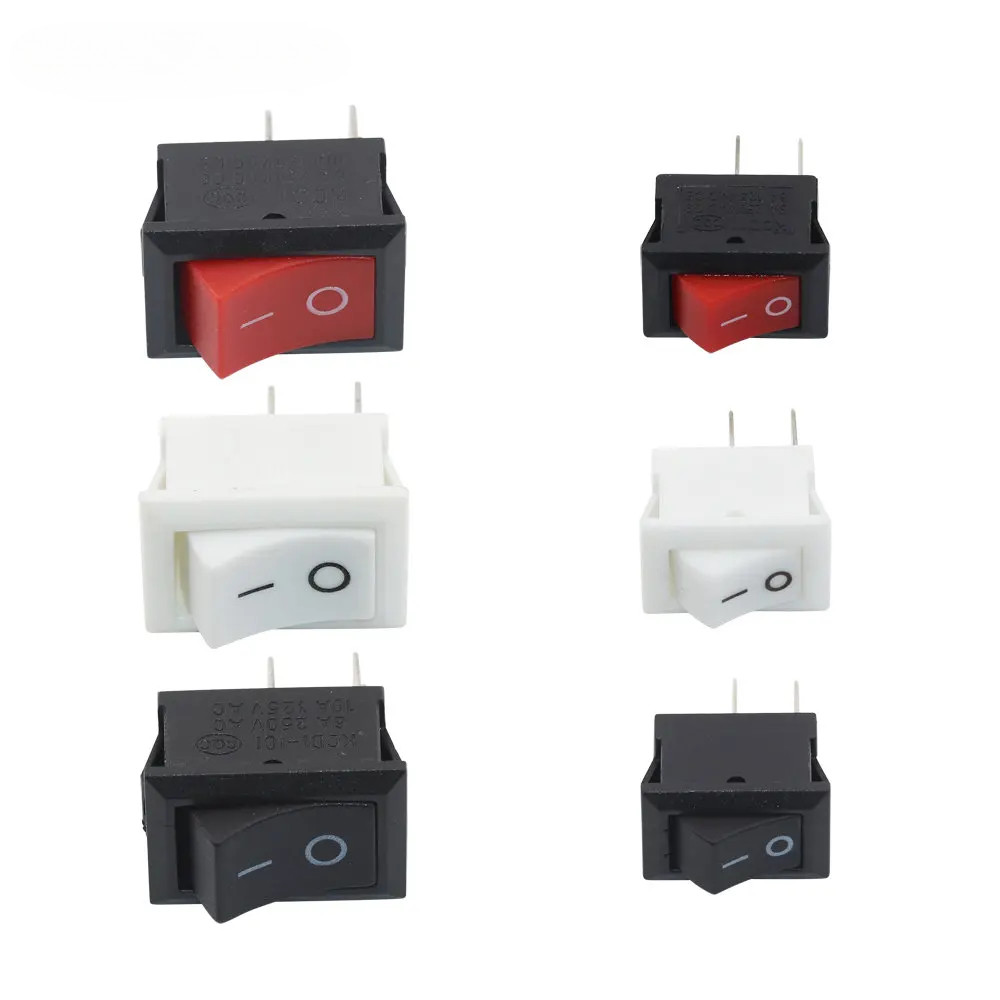 10Pcs KCD1/KCD11 2Pin10x15mm/15x21mm Mini Push Button Switch SPST3A250 ...