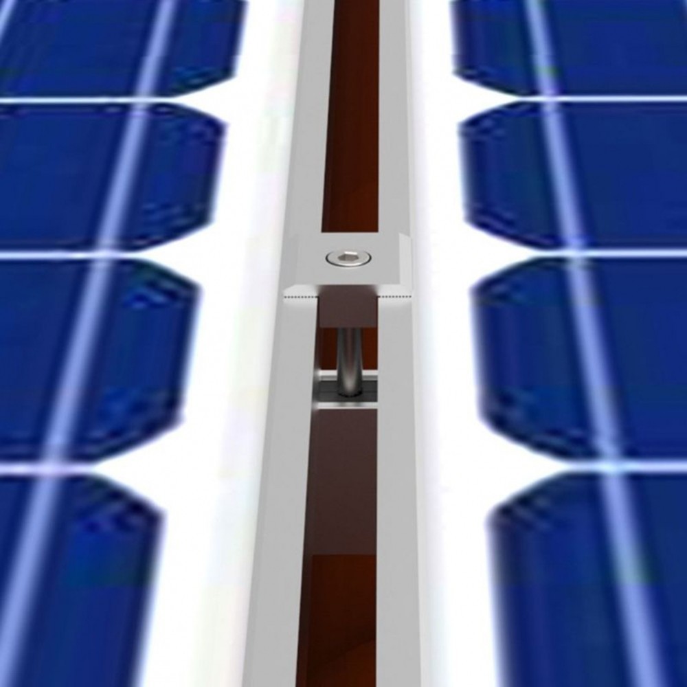 3045mm Solar Panel Clamp Anodized Surface Treatment Optimizes Module ...