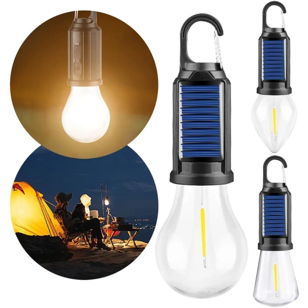 6PCS New Outdoor Field Solar Rechargeable Camping Light Ambient Light ...
