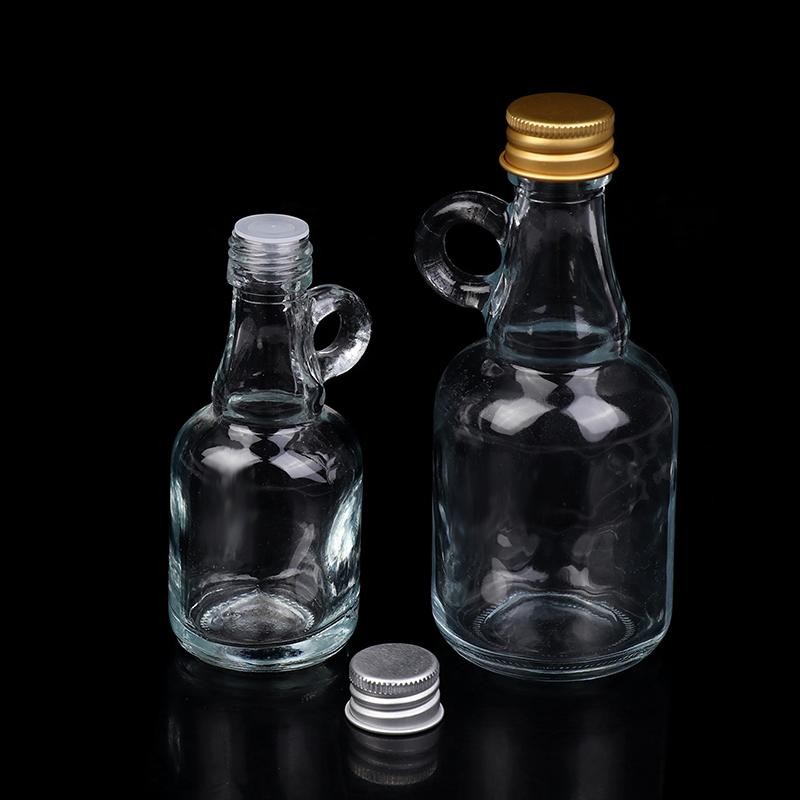 ir 50/100ML Empty Transparent Glass Whiskey Decanter With Gold Silver ...
