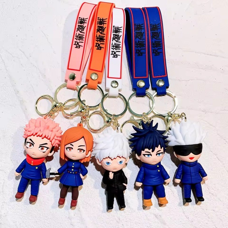 Q-version Keychains Cartoon Anime Jujutsu Kaisen Action Figures Satoru ...