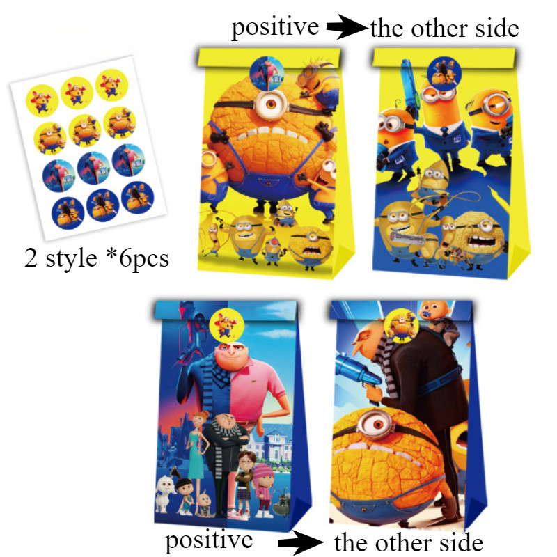 Despicable Me Themed Paper Bag Children's Birthday Party Supplies ...
