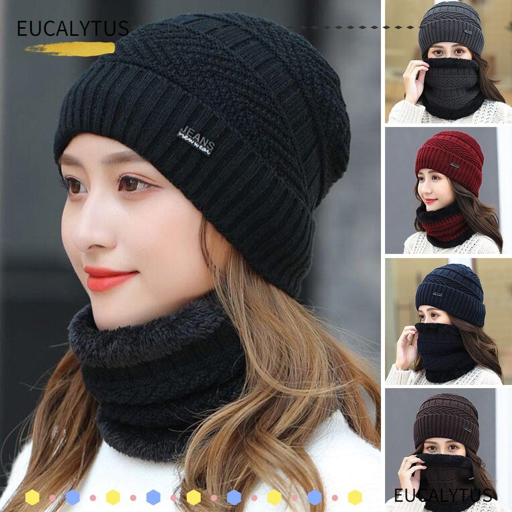 EUTUS Neck Scarf Cap Winter Thermal Soft Knitted Hat | Shopee Philippines