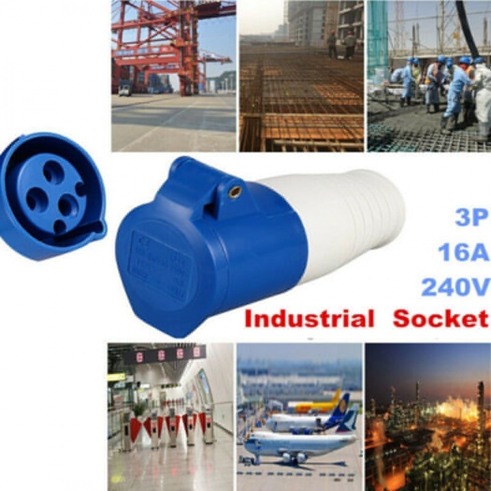 Industrial Waterproof Plug Socket EARTH INDUSTRIAL MALE/FEMALE SITE ...