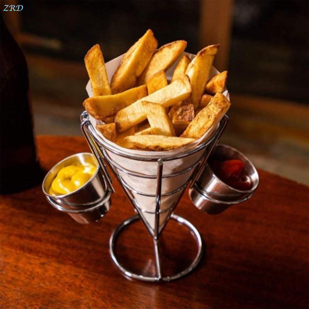 French Fry Stand Basket Holder Excellent Material Fried Chicken Display ...