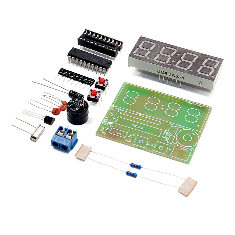 4 Digit Electronic Clock Microcontroller Digital Clock Four Digital ...