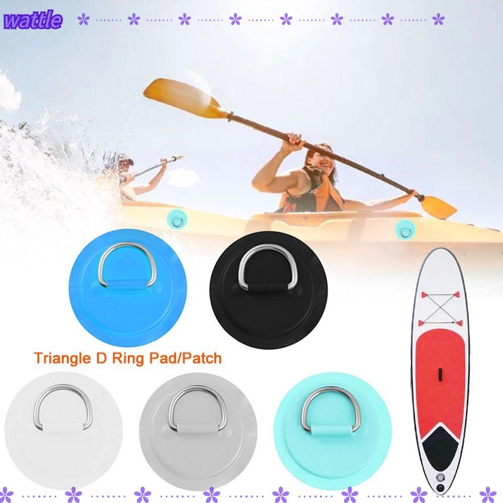 WATTLE 6pcs Triangle D Ring Pad/Patch, Raft Dinghy Stainless Steel