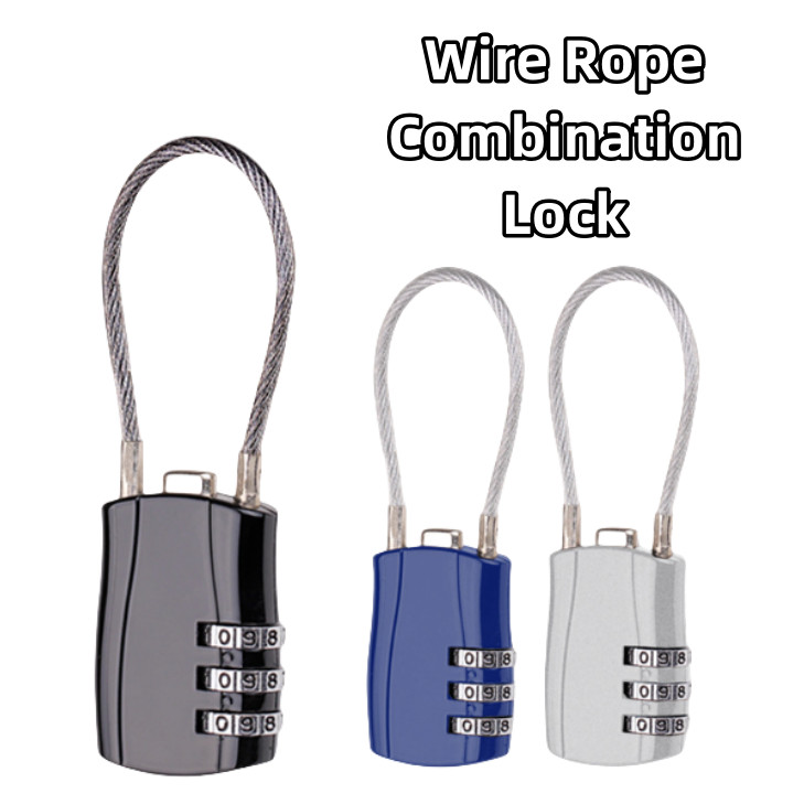 Door Lock Helmet Password Lock Wire Rope Combination Lock Car Basket ...