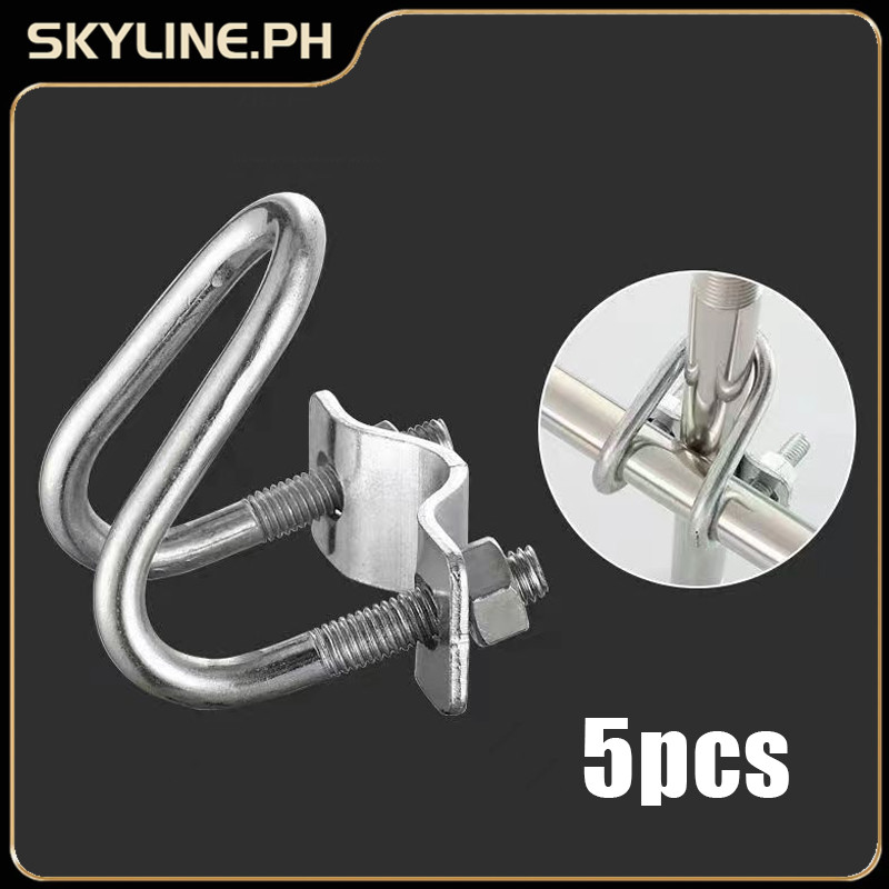 COD 5pcs Double U-shaped Clamp Cross Bolt Pipe Buckle For Greenhouse ...