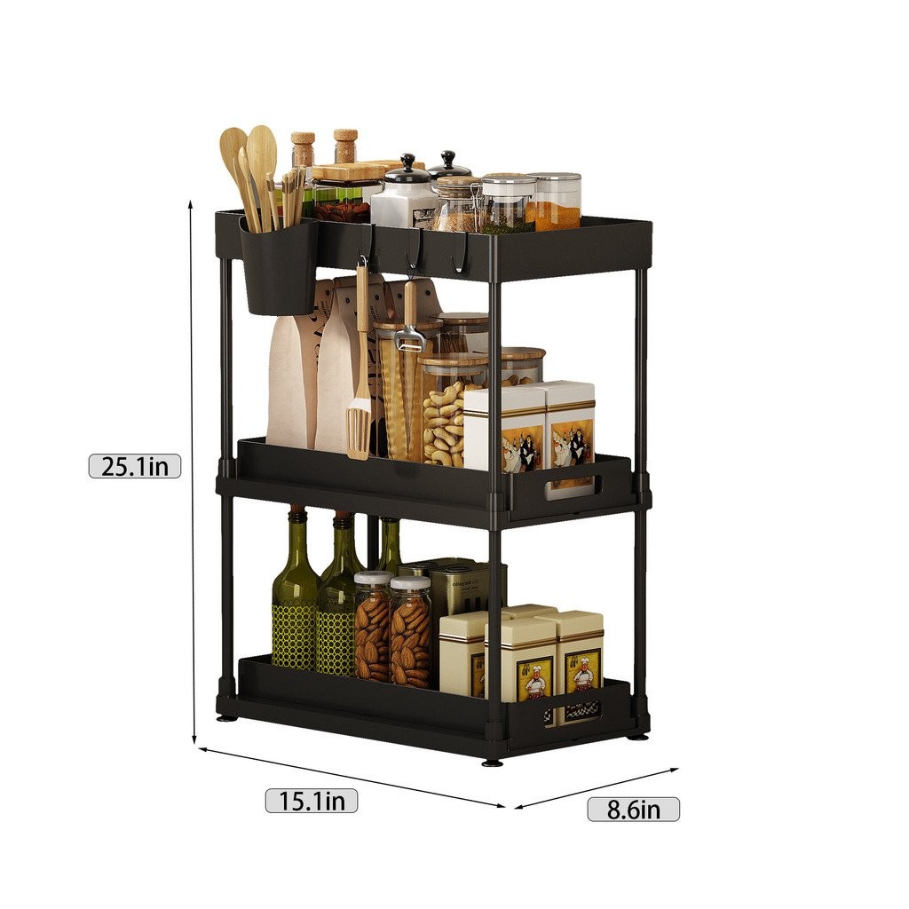 Table Pull-out Spice Rack Bedroom Living Room Desktop Water Tank Rack ...