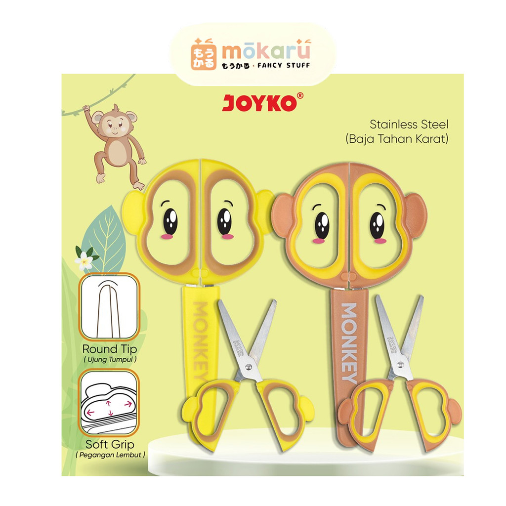Joyko Scissors SC-26 / Monkey Picture Scissors / Stainless Steel ...