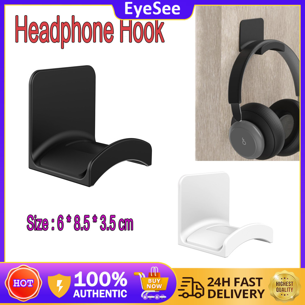 EyeSee Headphone Holder Stand Desk Computer PC Monitor Sticky Earphone ...