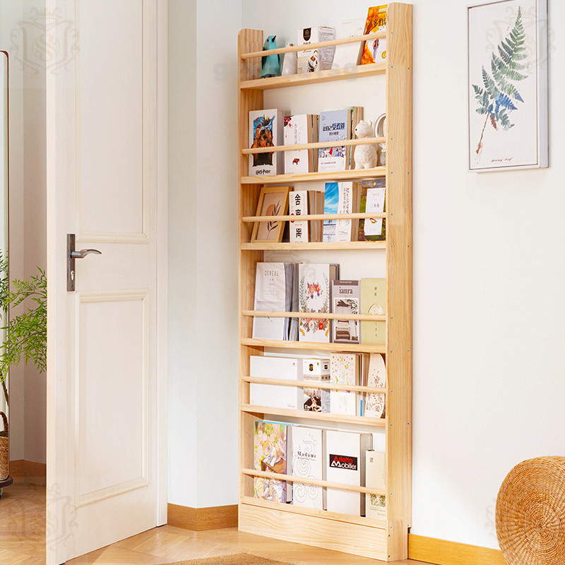 Door Behind Bookshelf Ultra-Thin Corridor Children's Picture Book Rack ...