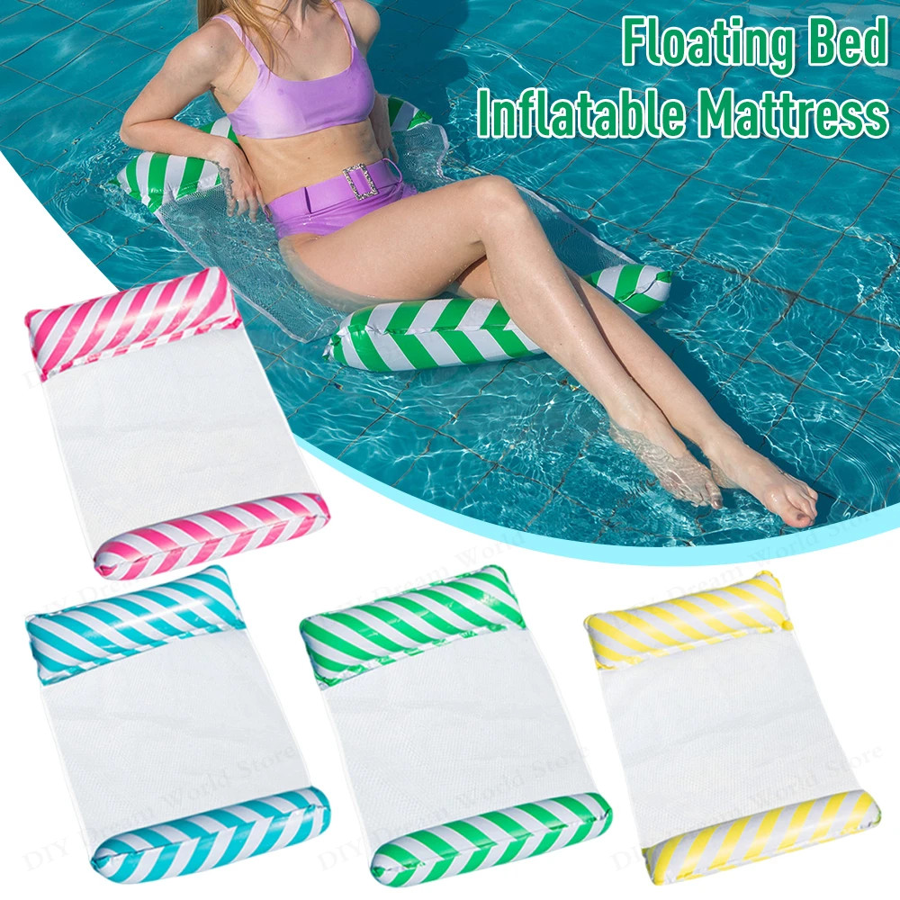 Foldable Floating Floating Lounger Inflatable Pool Mat Floating Beach ...