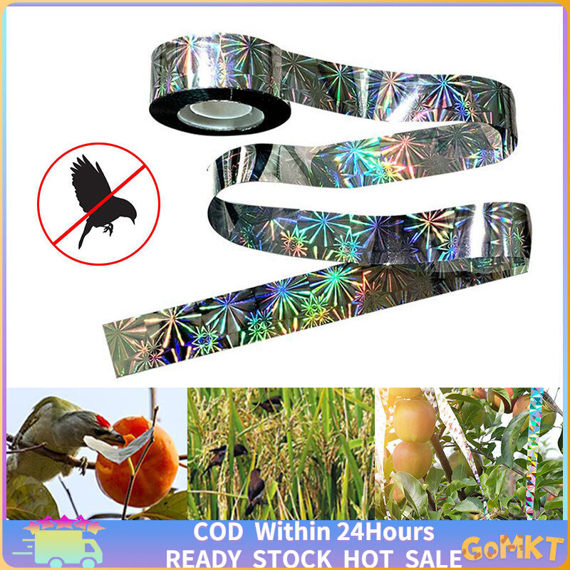 GoMKT 50m/80m/100m Anti Bird Ribbon Flashing Reflective Bird Repellent ...