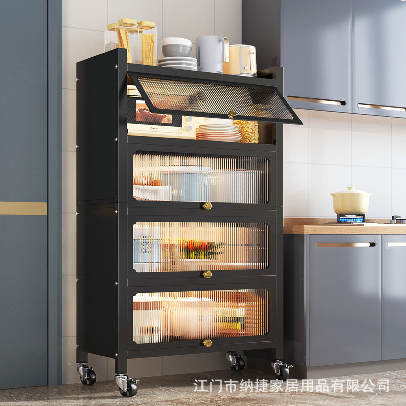 Custom Cabinet Door Kitchen Storage Rack Floor Multi-layer Storage ...