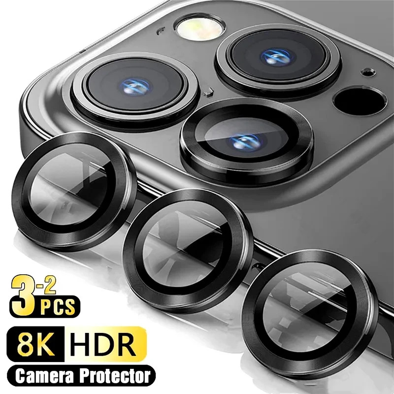 2/3Pc Camera Lens Protector For iPhone 11 12 13 14 15 16 Pro Max Metal ...