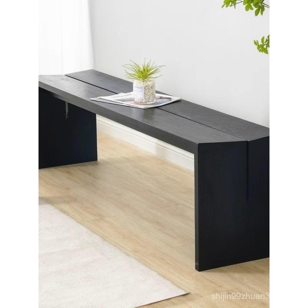Nordic Solid Wood Bench Entryway Shoe Changing Bench Long Bench ...
