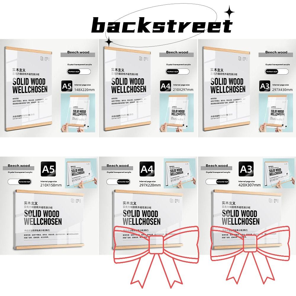 BACKSTREET Display Frame, Acrylic Magnetic Certificate Frame ...