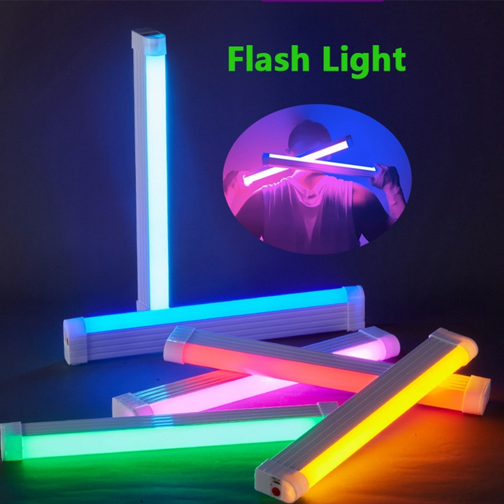RGB Rechargeable LED Light Tube Holding Photographic Lighting Tube USB ...