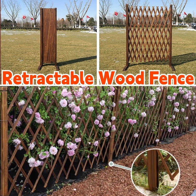 Solid Wood Fence Decoration Foldable Modern Simple Mesh Fence Panel ...