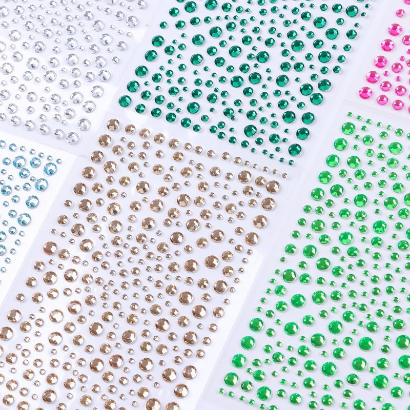 Rhinestone Stickers Self-Adhesive Glitter Gem Jewelry Stickers Hair ...