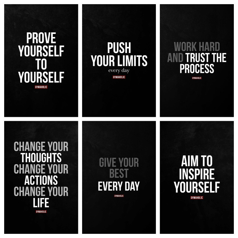 Gym Motivational Fitness quotes Posters Bodybuilding Gym Motivation ...