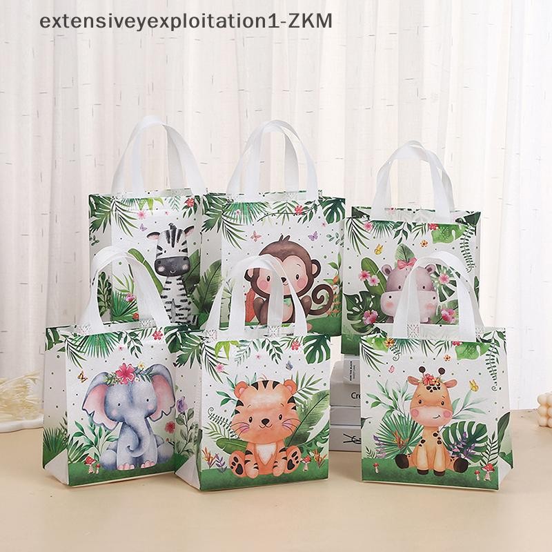 13 Fun Colorful Animals Gift Bags - Medium Large Size (13x10x5 Inch), Sturdy Paper With Handles For Kids Parties - View #3