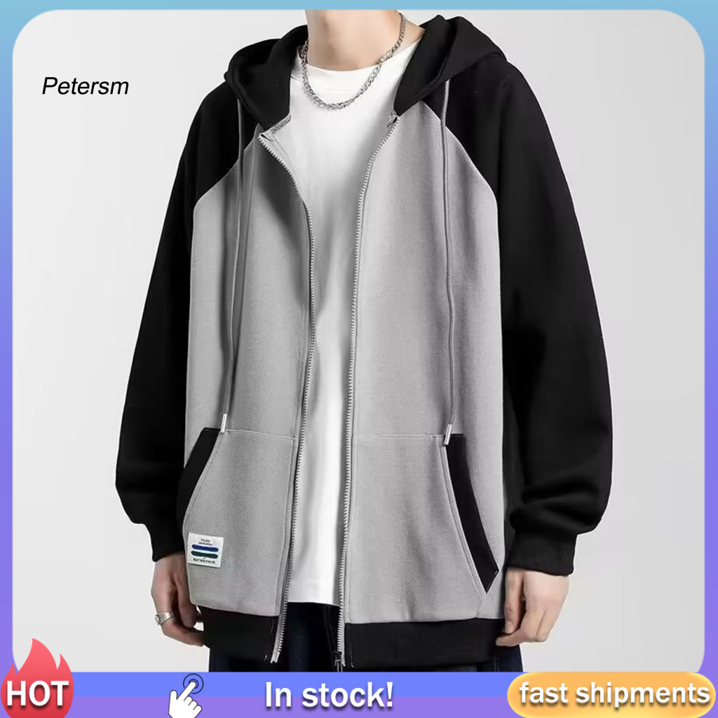 PP Men Zippered Coat Hooded Coat Stylish Men's Winter Hoodie Jacket ...