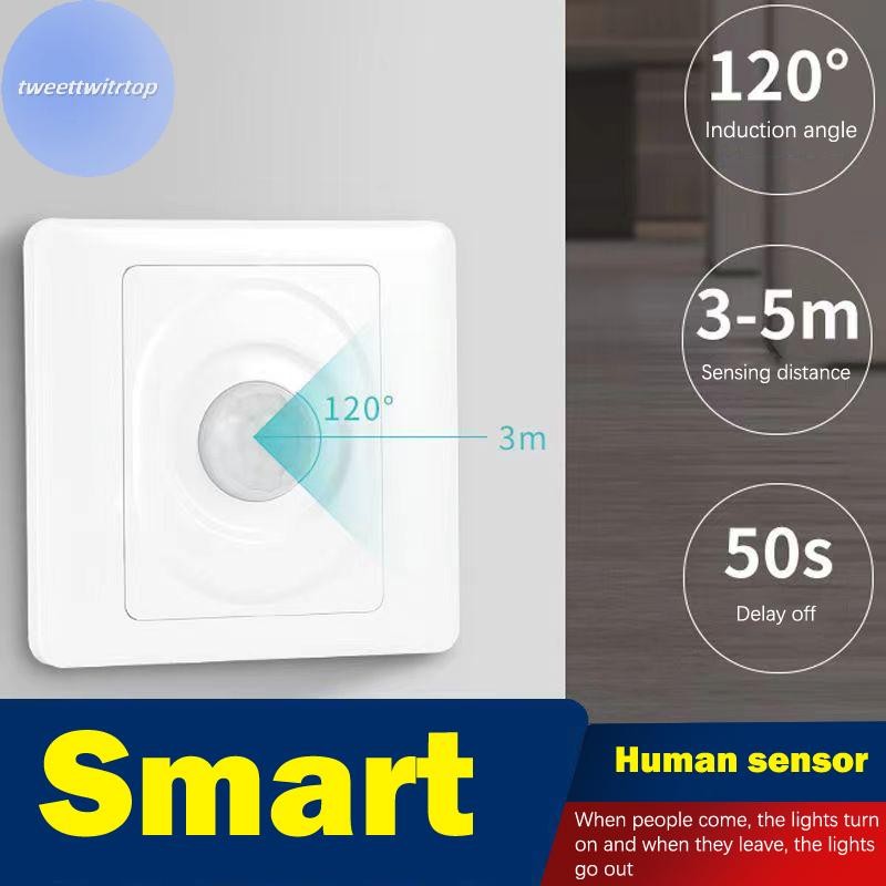 TRTOP AC 220V LED PIR Motion Sensor Light Switch Infrared Human Body ...