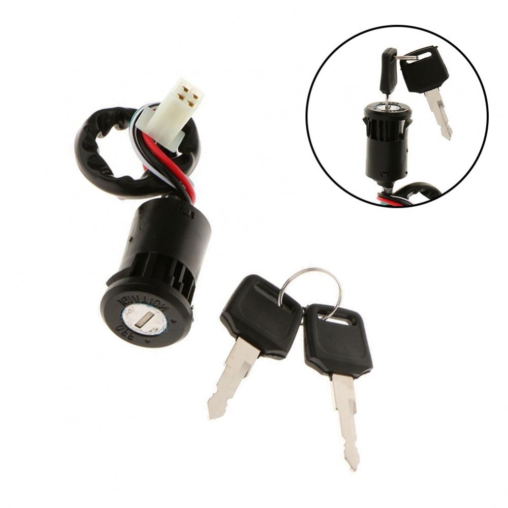 Ignition Switch 1 Pcs Black Ignition Key Barrel For Most All Quad