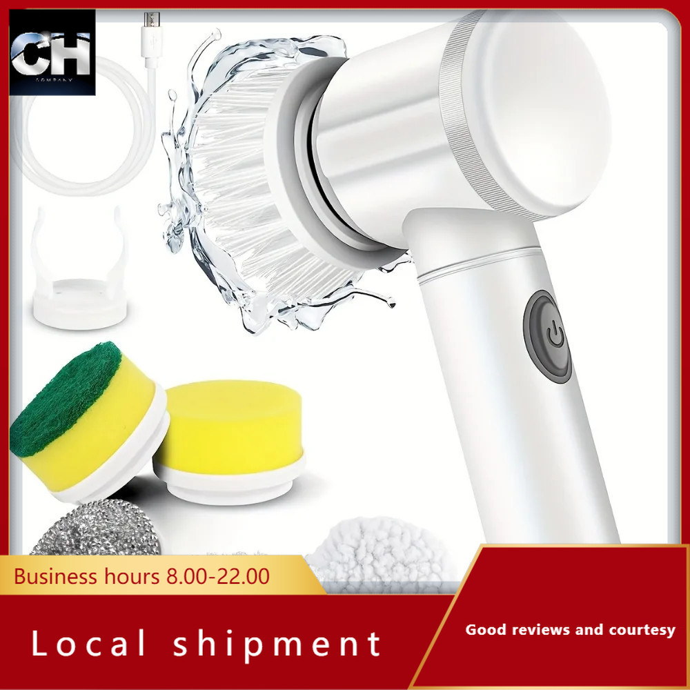 Electric Cleaning Brush With Replaceable Brush Head Quick Rechargeable ...
