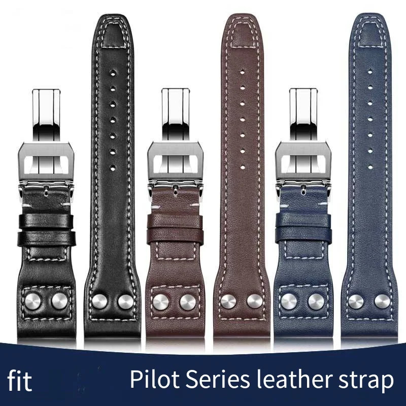 20mm 21mm 22mm Italiaanse Koeienhuid Horlogebandje Voor IWC PILOT Mark