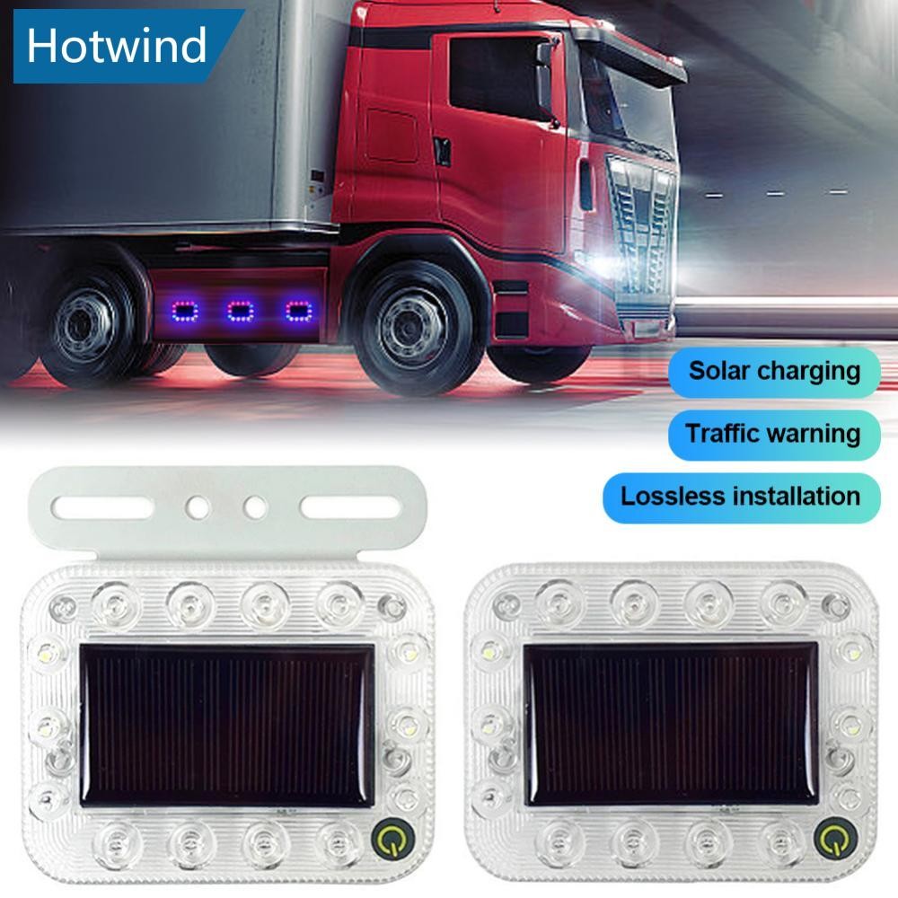 HW Car Square Solar Energy Warning Light LED Flashlight Indicator In ...