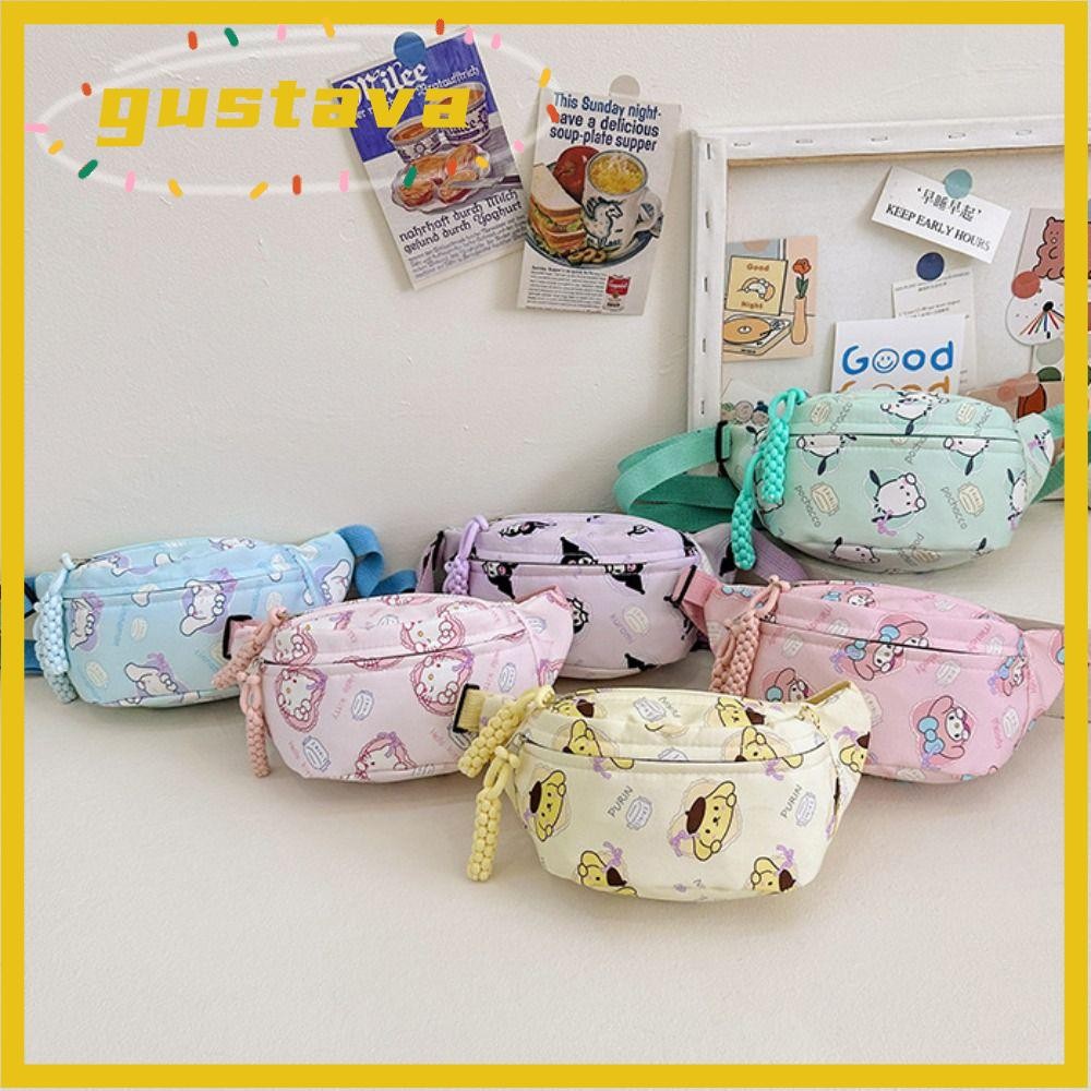 GUSTAVA Chest Bag, Kuromi Melody Kids Shoulder Bag, Large Capacity ...