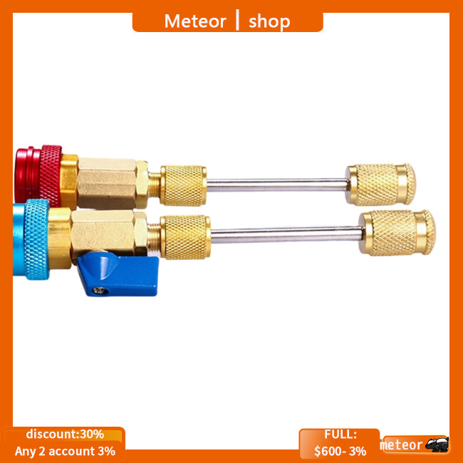 MET 2Pcs R134 Valve Core Quick Remover Installer Tool Kit Alloy Steel