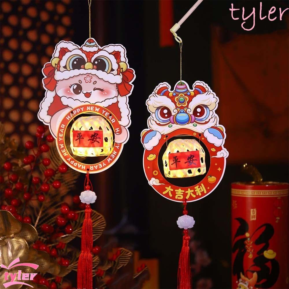 TYLER1 2025 Snake Year Bamboo Lantern, Chinese Style Luminous New Year