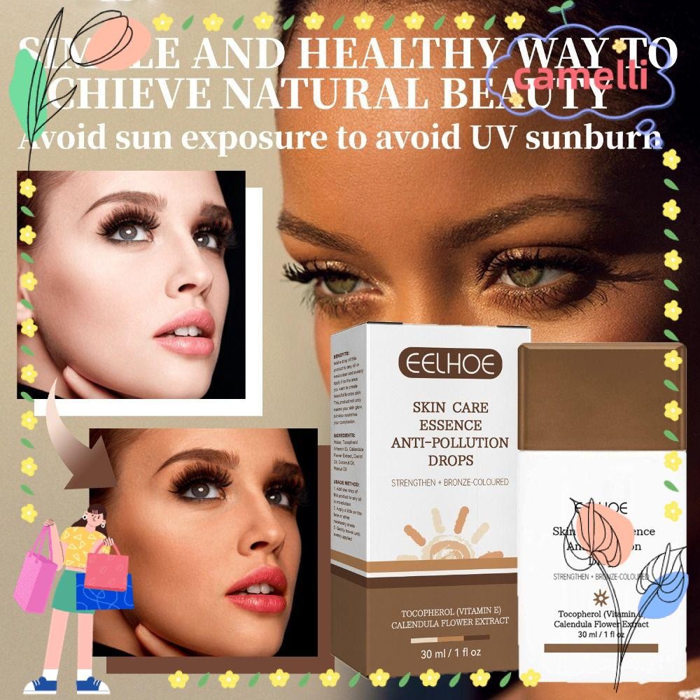 CAMELLI Black Aid Care Cream, Liquid Bronzing Drops Face Tan Drops