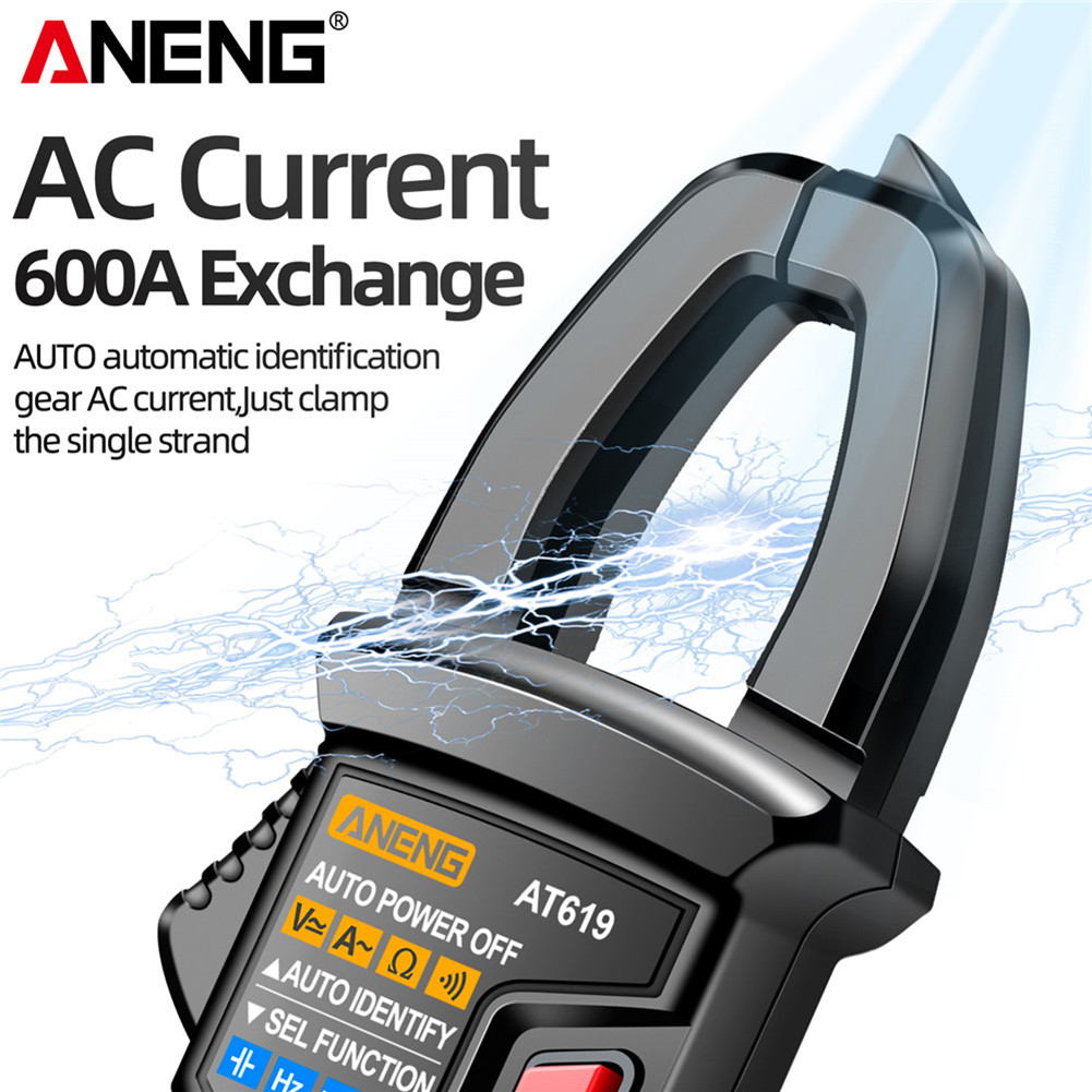AT619 Ammeter Clamp Meter 4000 Counts Clamp-On Amp Meter Measurement ...
