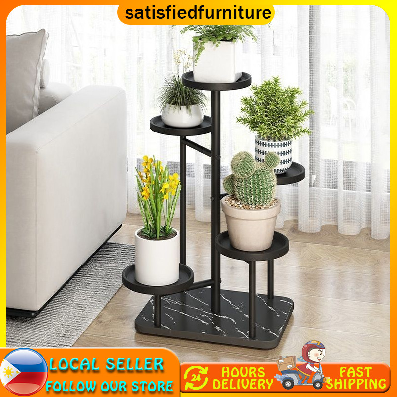 Indoor Flower Pot Rack Balcony Falling Flower Rack Stand Balcony Green ...