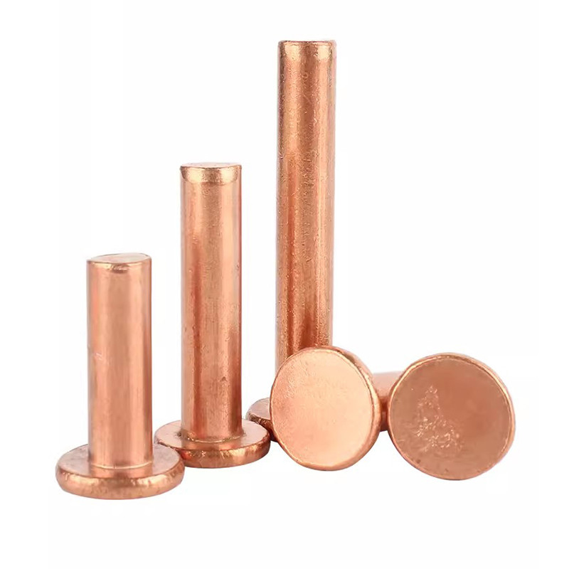 Brass Flat Head Rivet M4 M5 M6 M8 Copper Solid Rivets Fasteners Bolt ...