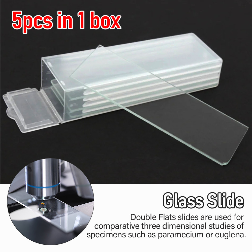 5Pcs 1mm Thickness Cavity Glass Coverslips Single Concave Microscope ...